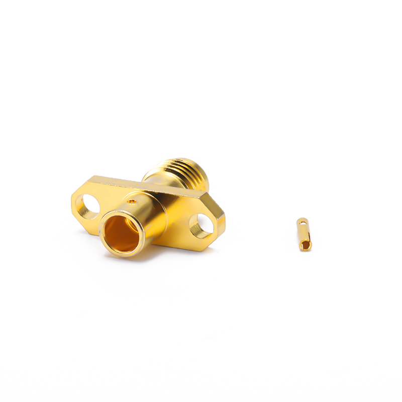 SMA FEMALE  PANEL 2HOLE SOLDER for coaxial cable RG402 RG402 .086086
