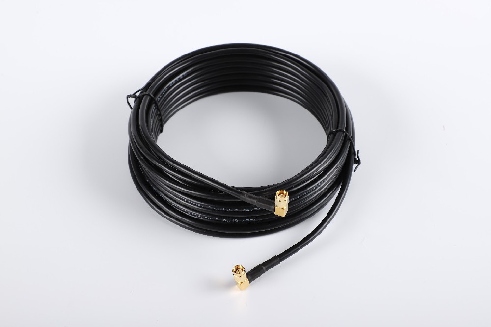 RG58 ／SYV-50-3  coaxial cable assembly with SMA RA MALE TO SMA RA MALE connector